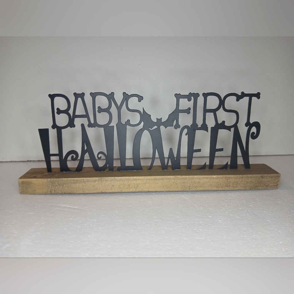 Babys First Halloween Decor Sign